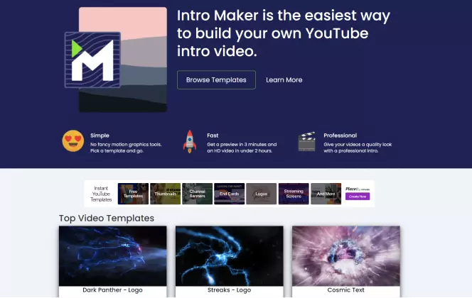 Интерфейс Intro Maker