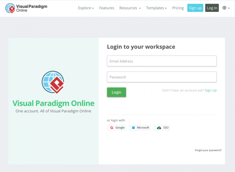 Панель редактирования PDF в Visual Paradigm Online