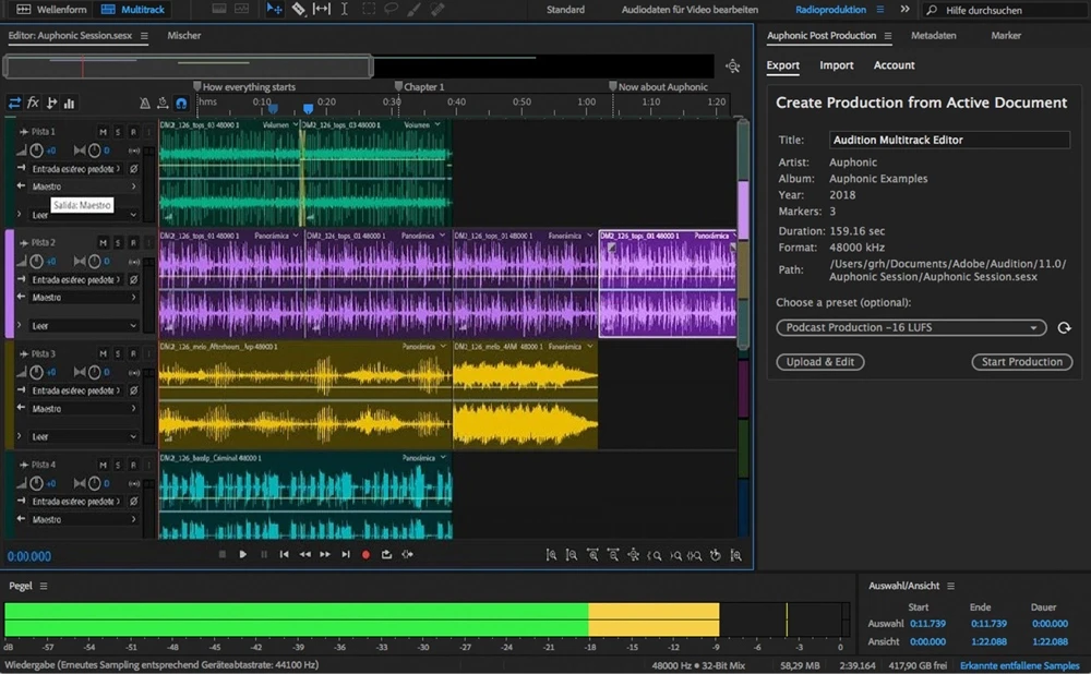 Спектральная обработка записи в Adobe Audition