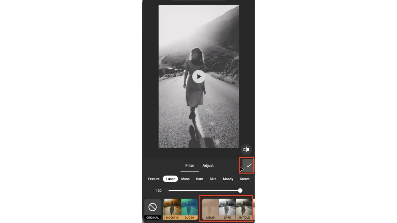 Сохранение видео в InShot