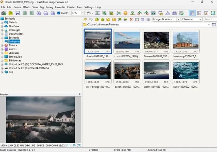 Просмотр RAW-файла в FastStone Image Viewer