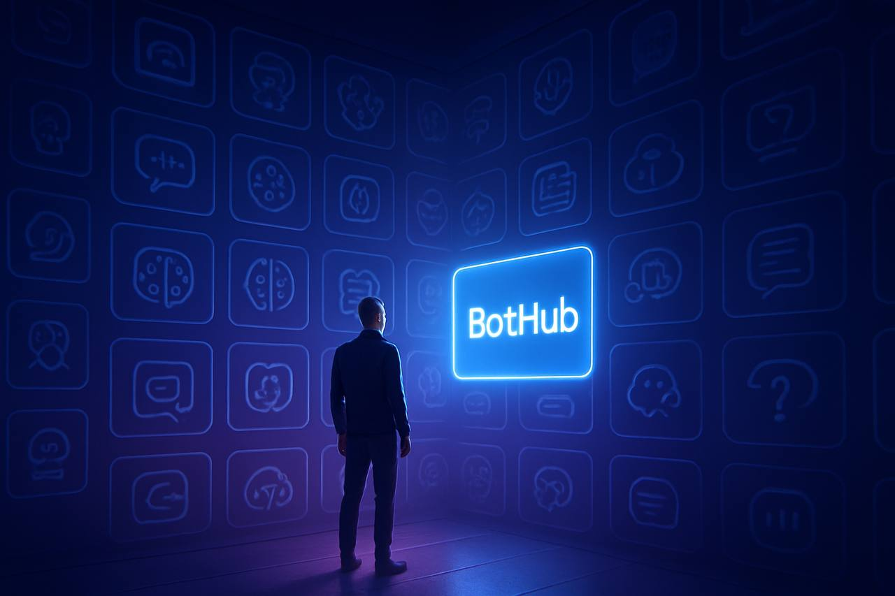 Интерфейс BotHub с выбором генеративного инструмента