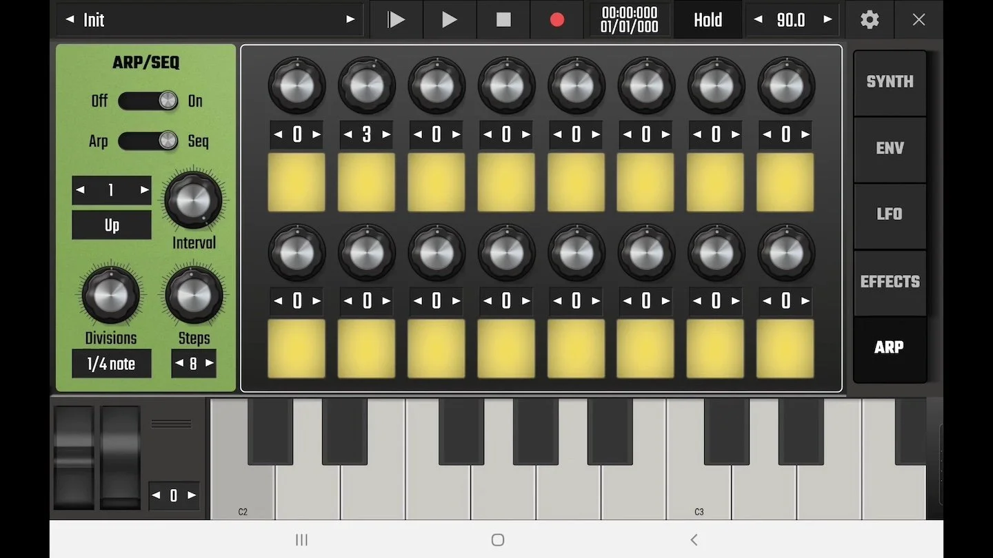 Интерфейс Audio Evolution Mobile Studio