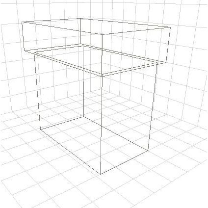 Design Workshop: два каркасных Block, нижний объём здания и верхняя заготовка крыши