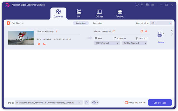 Кнопка Convert All в Aiseesoft
