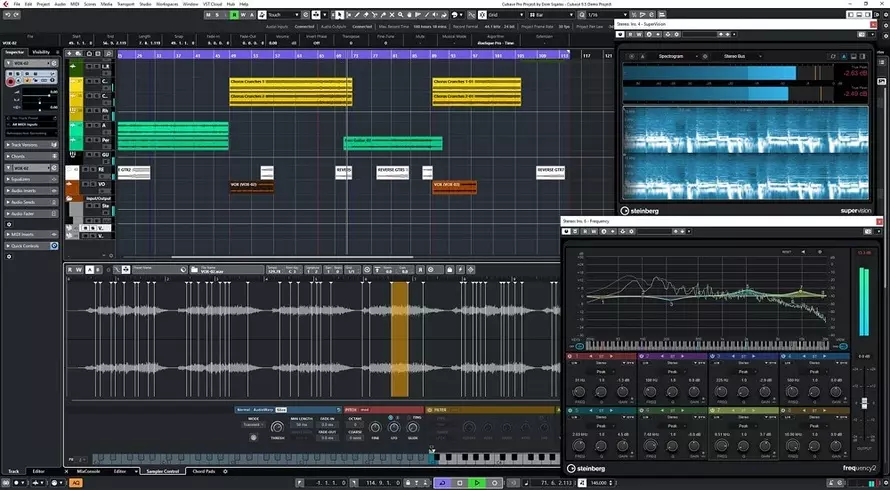 Интерфейс Cubase