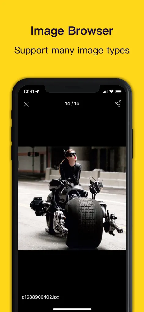 Интерфейс ImageMate для просмотра изображения на iPhone