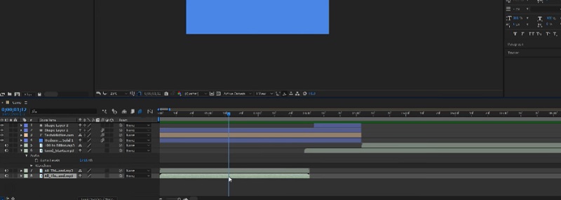 Редактирование аудиопараметров в Adobe After Effects