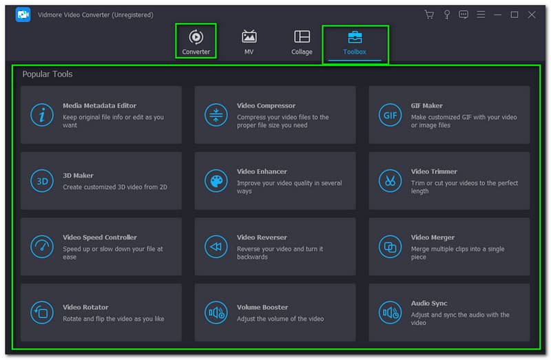 Интерфейс Vidmore Video Converter