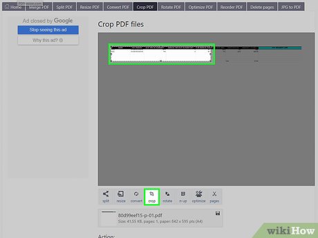 Выбор области страницы в браузерном PDF cropper