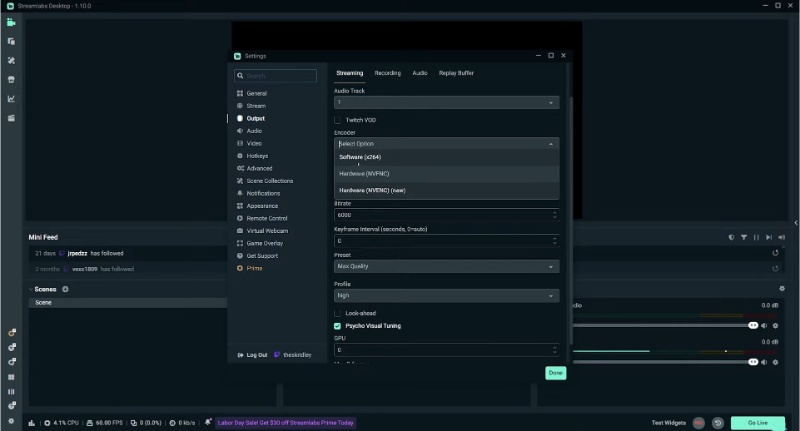 Интерфейс Streamlabs Desktop, экран 4