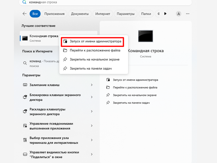 Команда CHKDSK в Windows без исправления файловой системы