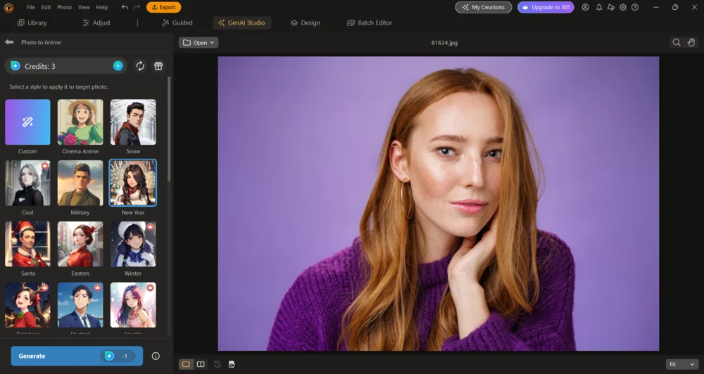 Интерфейс CyberLink PhotoDirector