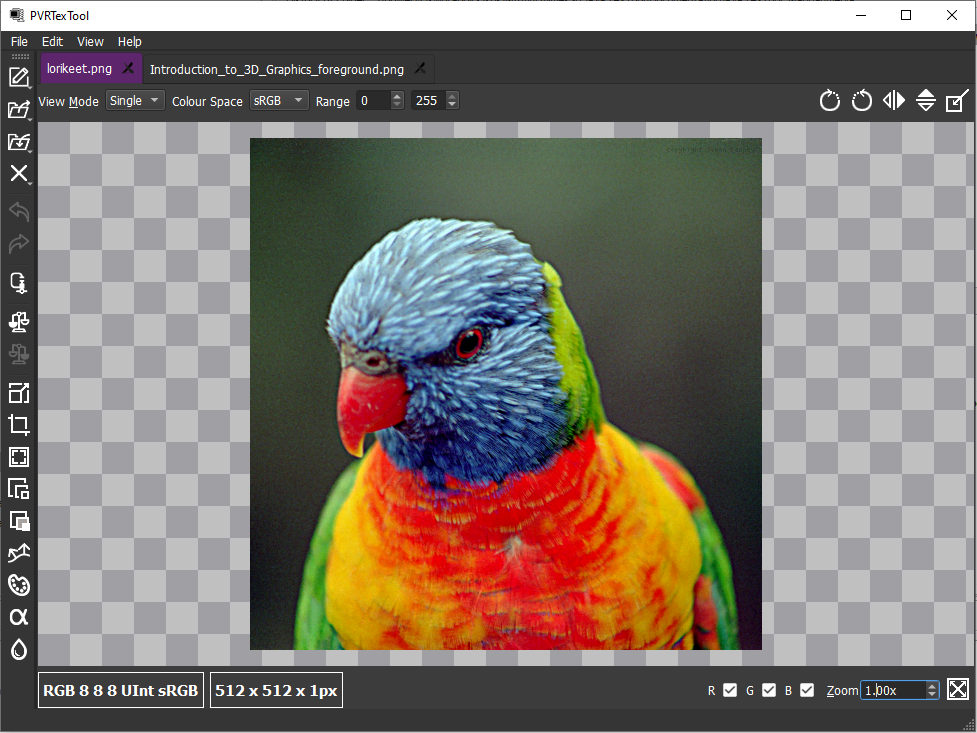 Основное окно PVRTexTool GUI