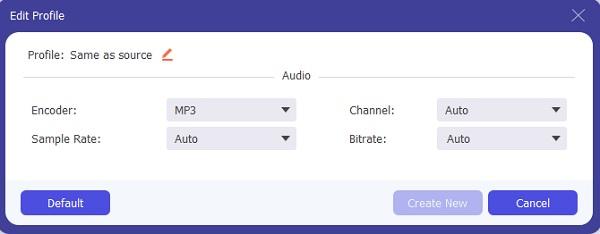 AnyRec: изменение аудиопараметров