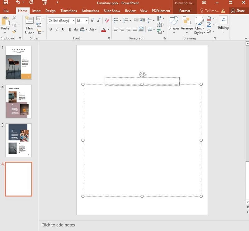 Пустой плакат в PowerPoint