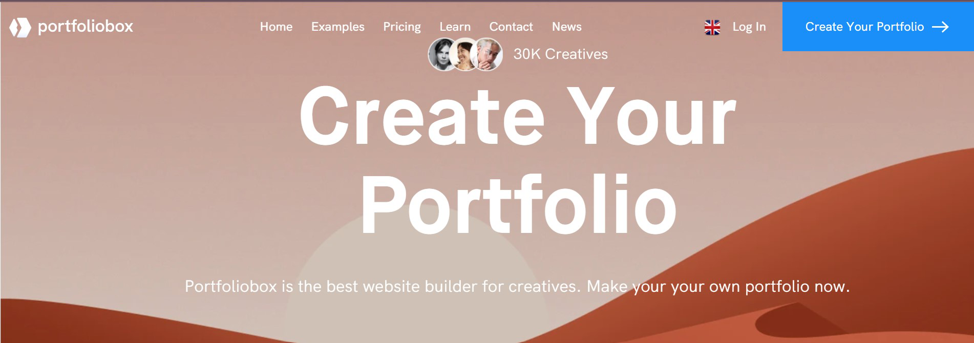 Интерфейс Portfoliobox для веб-портфолио
