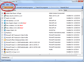 Режим Batch Uninstall в Absolute Uninstaller с галочками для выбора нескольких программ