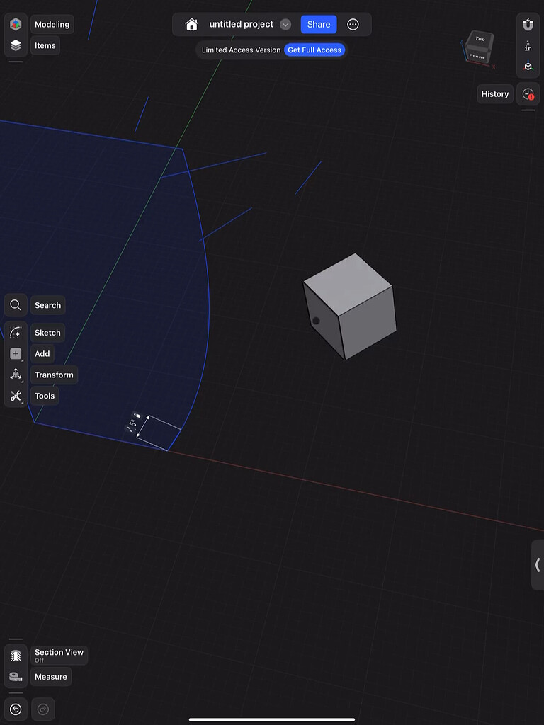 Интерфейс Shapr3D