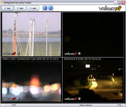 Security Center в WebcamXP с несколькими камерами