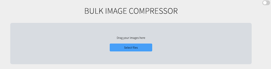 Интерфейс Bulk Image Compressor для сжатия или изменения размера изображения