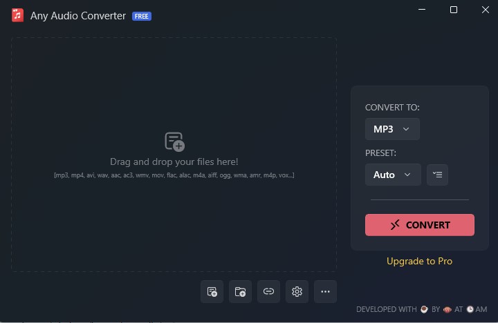 Интерфейс Any Audio Converter