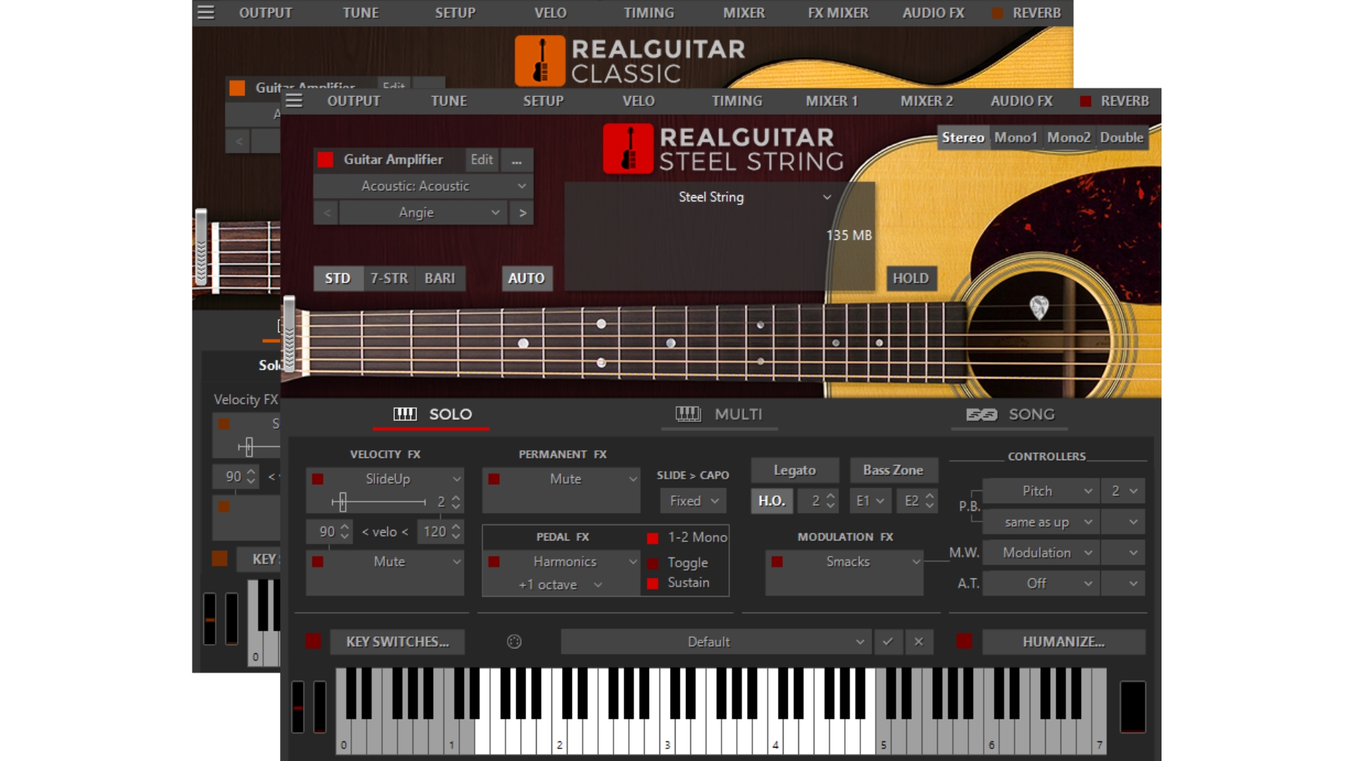 Интерфейс MusicLab RealGuitar