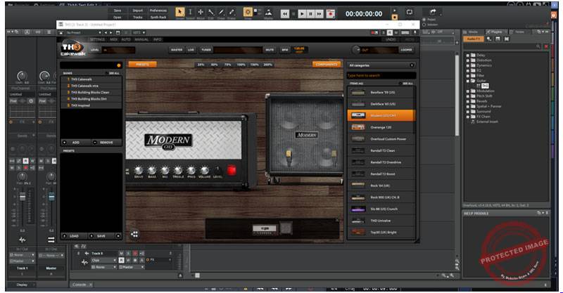 Интерфейс Cakewalk с аранжировкой и микшером