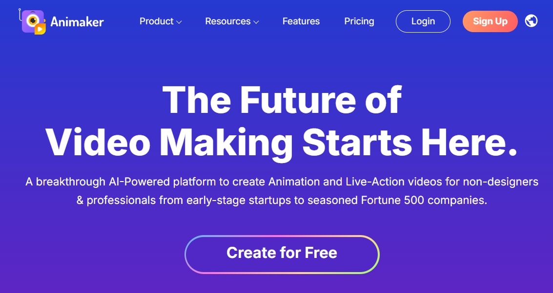 Интерфейс Animaker