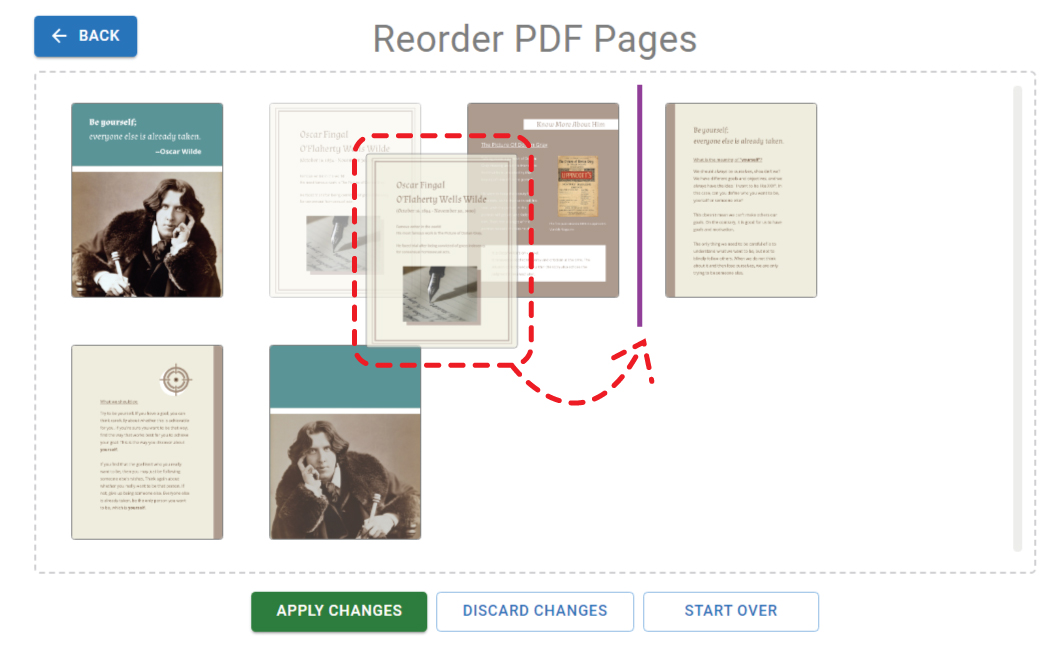 Перетаскивание страниц PDF в Visual Paradigm Online