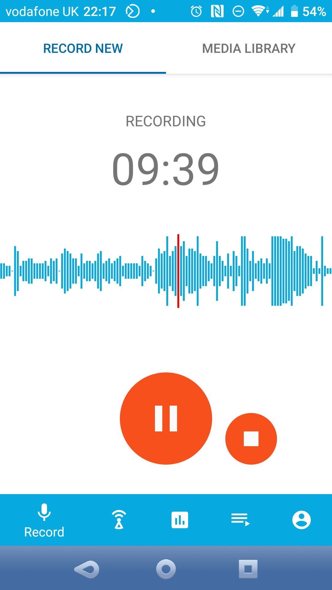 Экран Podomatic Podcast Recorder на Android