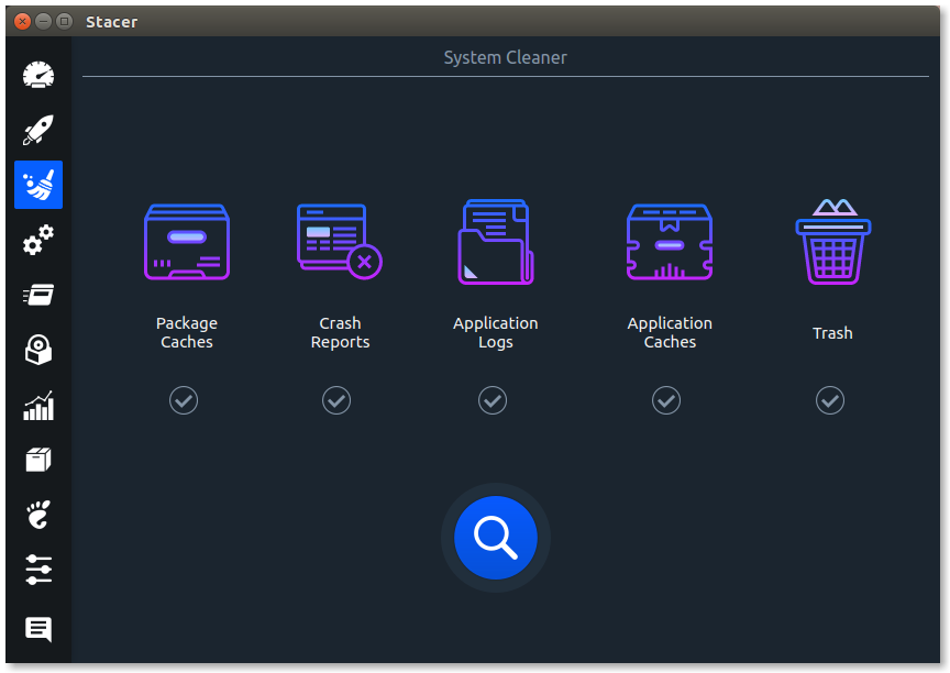 System Cleaner в Stacer