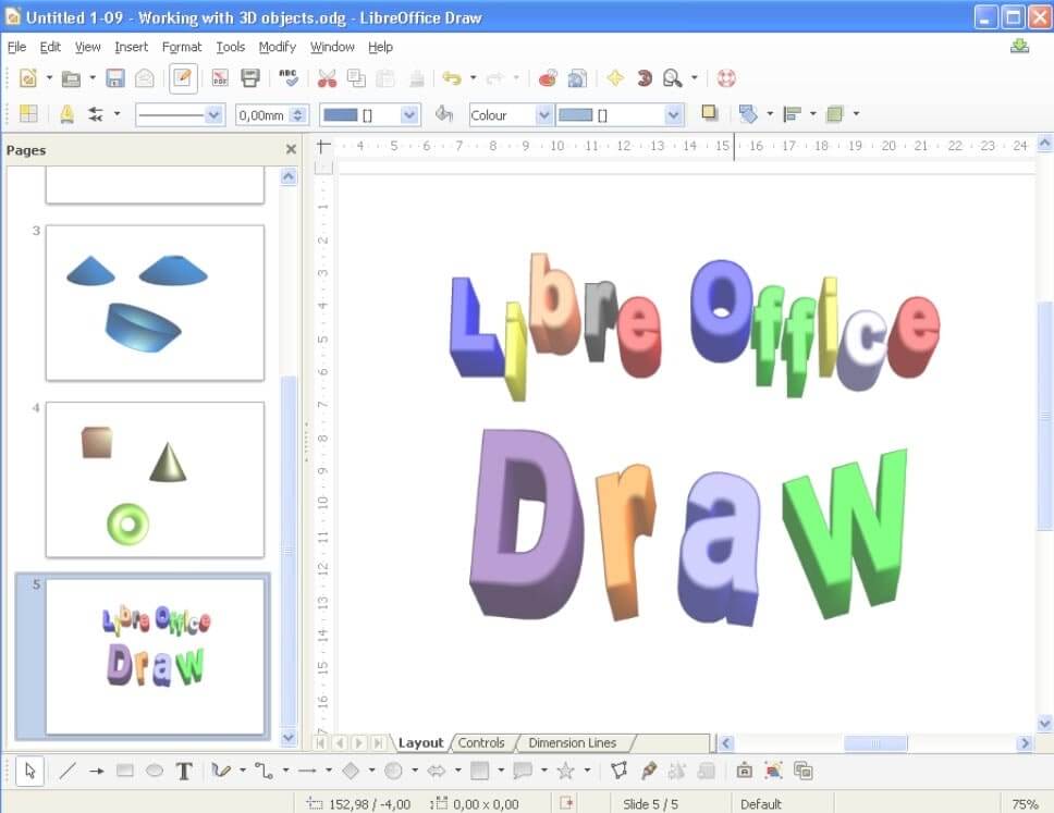 PDF, открытый в LibreOffice Draw