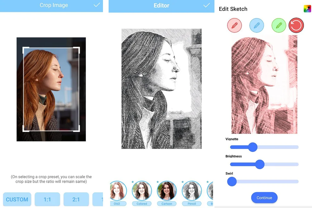 Интерфейс Photo Sketch Maker