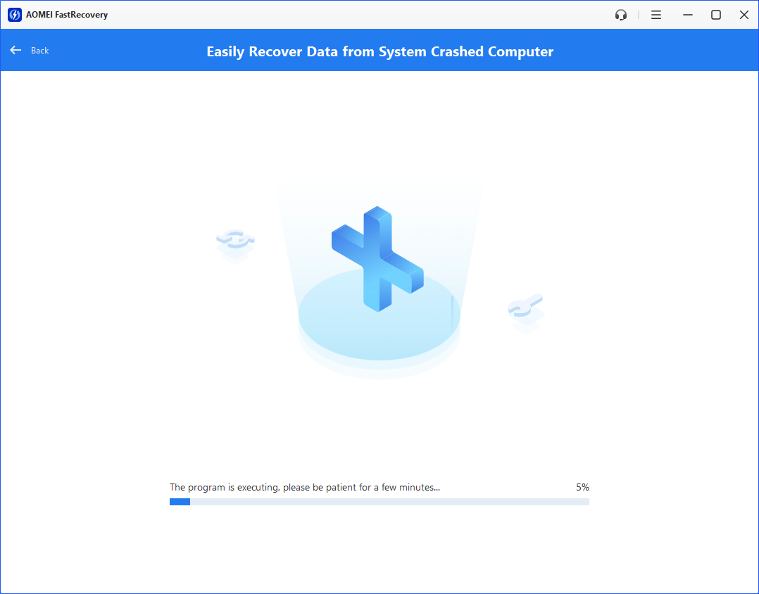Интерфейс AOMEI FastRecovery