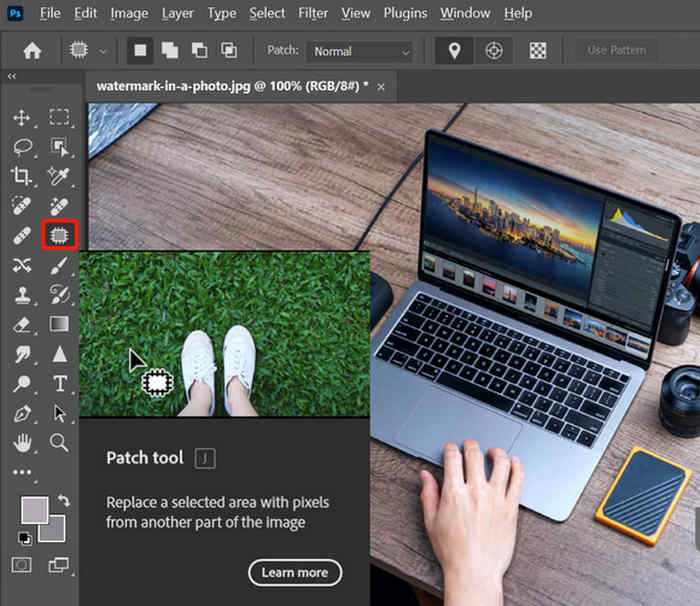 Patch Tool в Adobe Photoshop