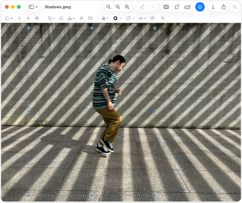 Интерфейс Preview в macOS при работе с изображением