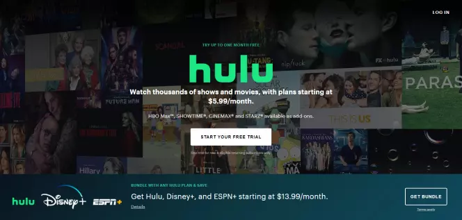 Экран офлайн-загрузки в приложении Hulu