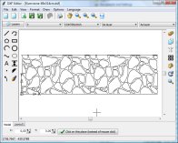 Окно CAD-KAS DXF Editor с панелями построения и редактирования