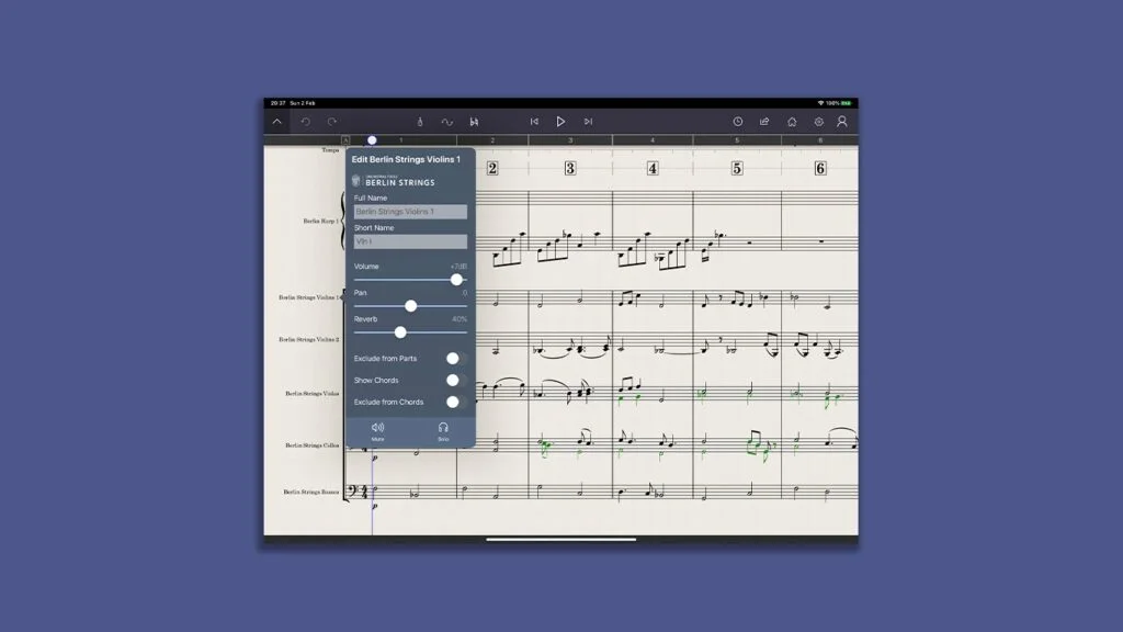 StaffPad с рукописной нотацией