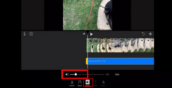 Ползунок Reduce background noise в iMovie на Mac