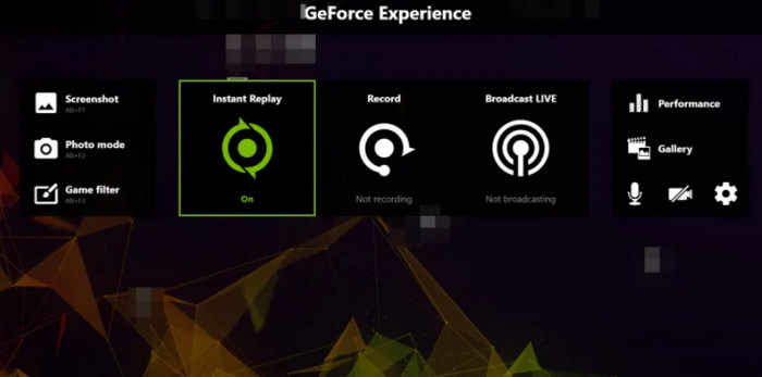 Пункт Instant Replay в оверлее NVIDIA