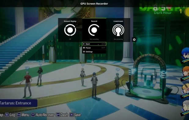Интерфейс GPU Screen Recorder в Linux