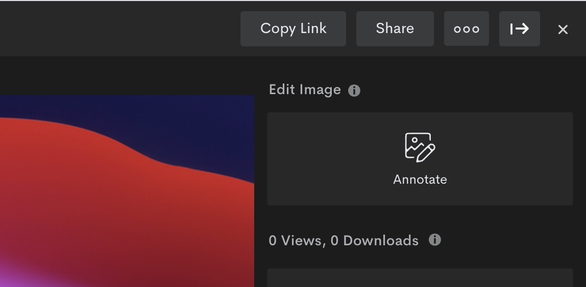 Интерфейс Jumpshare File Viewer с кнопками Copy Link и Share