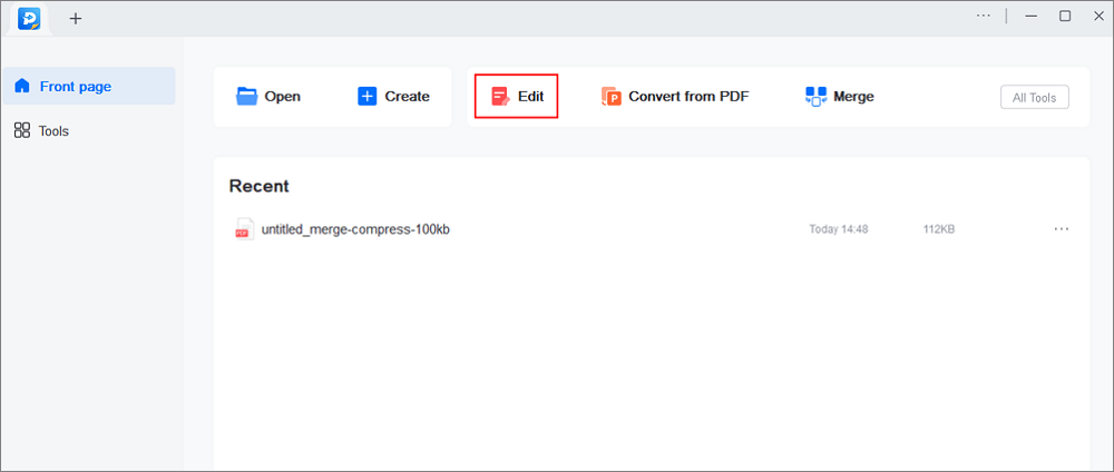 Главное окно EaseUS PDF Editor