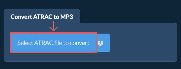 ezyZip: выбор ATRAC-файла для преобразования в MP3