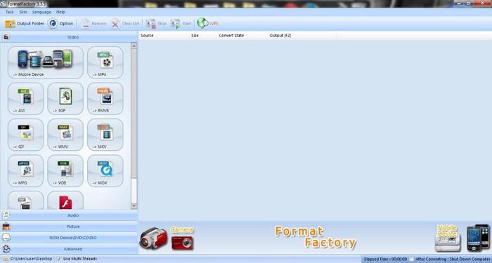 Интерфейс FormatFactory