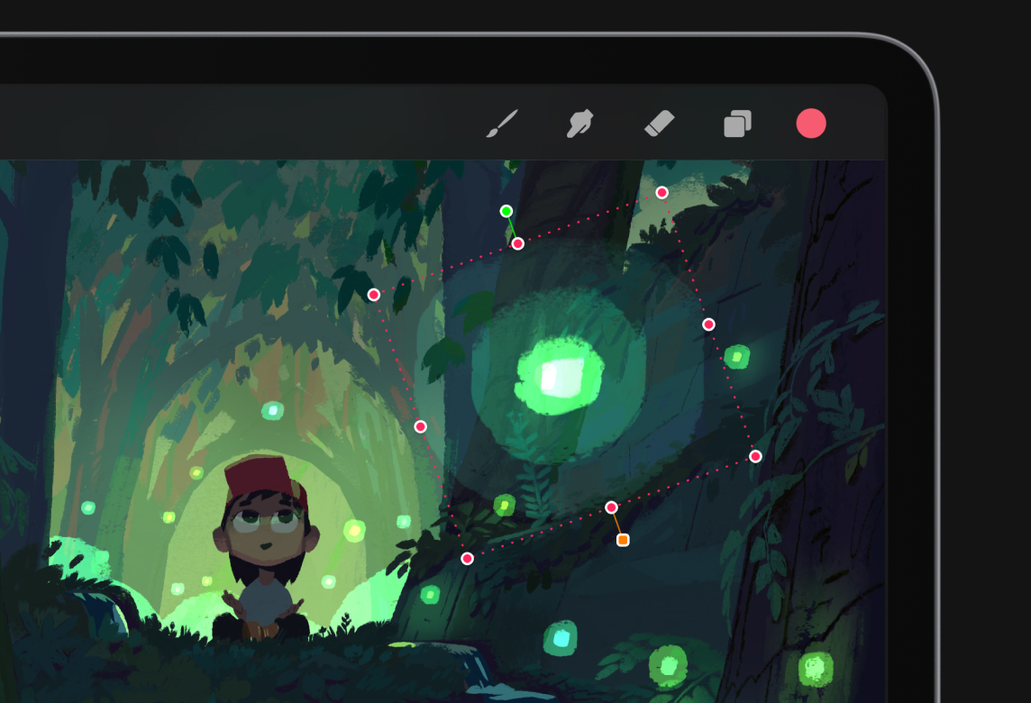 Интерфейс Procreate Dreams