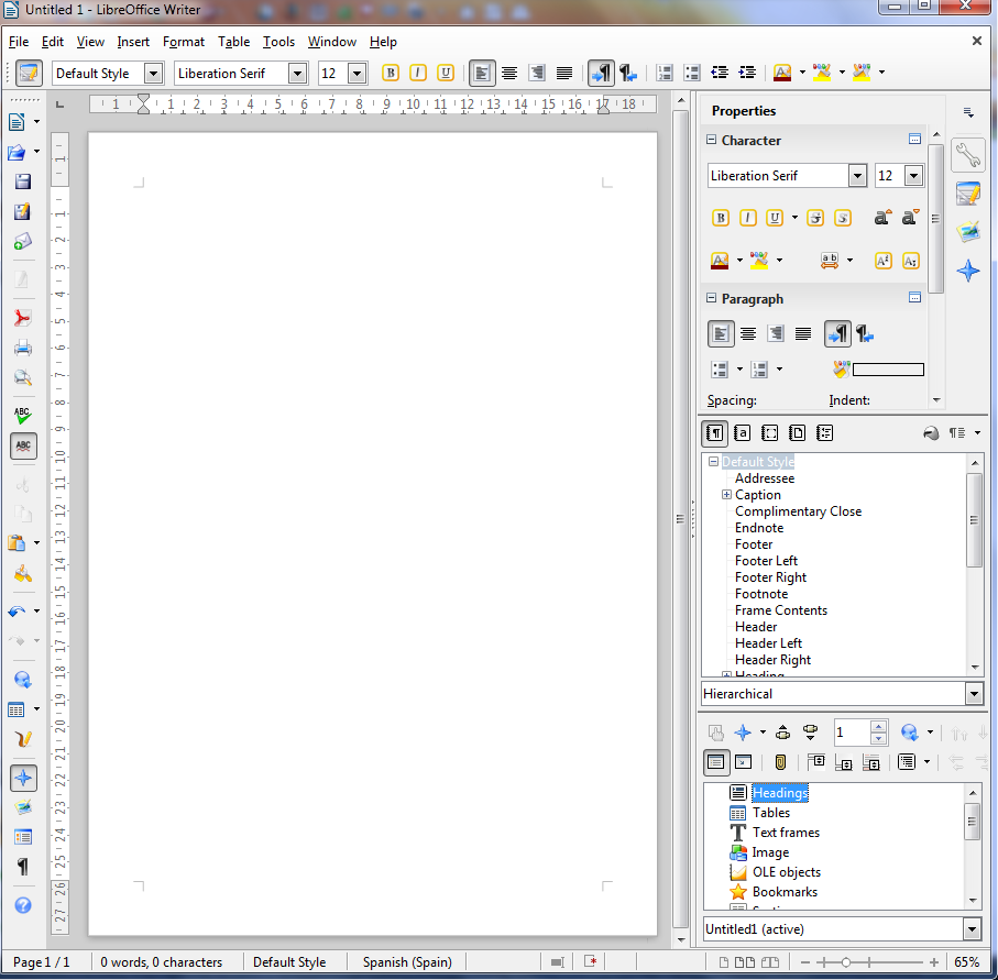 Интерфейс LibreOffice