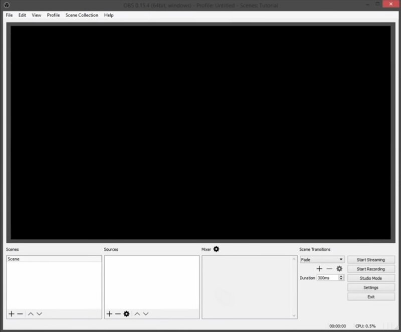 Интерфейс OBS Studio, экран 3